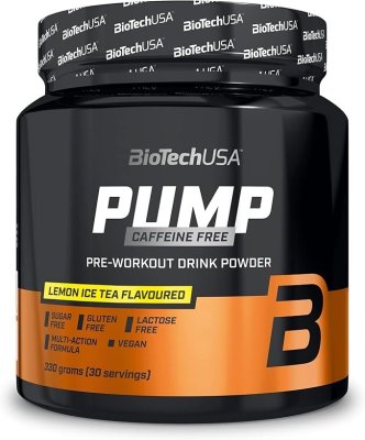 BioTech Pump Caffeine Free 330 g lemon ice tea