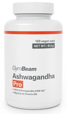 GymBeam Ashwagandha Pro Mg&Zn&Vitamin B6 cps.120