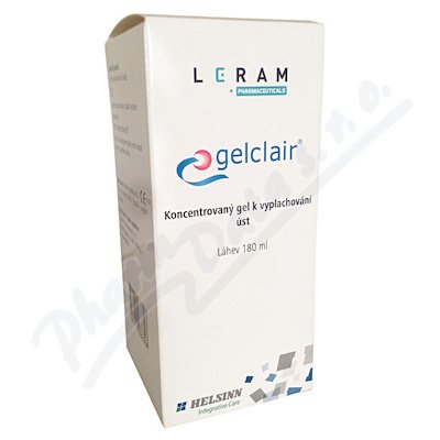 GEL ORÁLNÍ K VÝPLACHŮM ÚSTNÍ DUTINY GELCLAIR, MAXIMÁLNĚ 3BAL/ROK KONCENTROVANÝ GEL K NAŘEDĚNÍ, LAHVIČKA 180ML