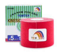TEMTEX Kinesio tape 5 cm x 5 m tejpovací páska červená
