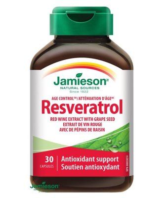 Jamieson Resveratrol 50 mg extrakt z červeného vína 30 kapslí