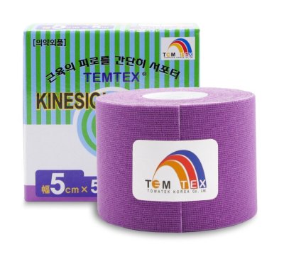 TEMTEX Kinesio tape 5 cm x 5 m tejpovací páska fialová