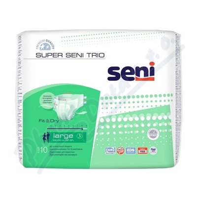 SENI SUPER TRIO EXTRA LARGE KALHOTKY ABSORPČNÍ PRODYŠNÉ VYSOKÁ SAVOST, BOKY 13