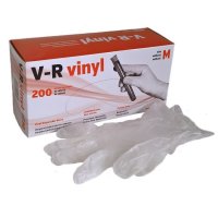 Rukavice vinylové V-R vel.M bezprašné 200ks