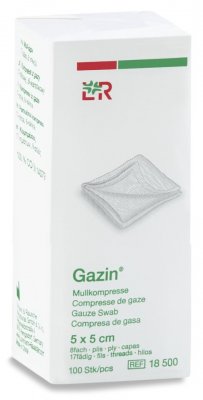 Gazin RAU-gáza kompresní nesterilní 5 x 5cm/8v100 ks