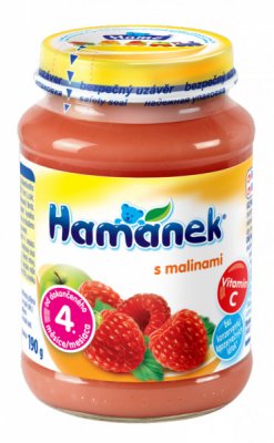 Hamánek kojenecká výživa s malinami 190g 4M C-153