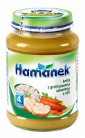 Hamánek krůta s gratinovanou zeleninou a rýží 190g Hamánek krůta s gratinovanou zeleninou a rýží 190g