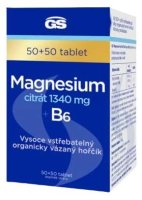 GS Magnesium citrát 1340mg+B6 tbl.50+50