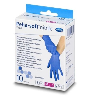 Rukavice vyš.Peha-soft NITRILE FINO M 10ks