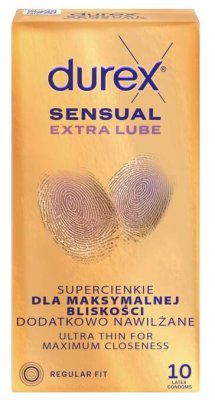 DUREX Sensual Extra Lube prezervativ 10ks