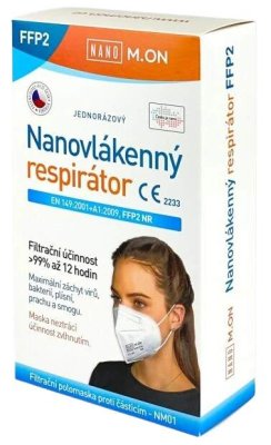 NANO M.ON nanovlákenný respirátor FFP2 bílý 10ks