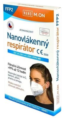 NANO M.ON nanovlákenný respirátor FFP2 bílý 5ks