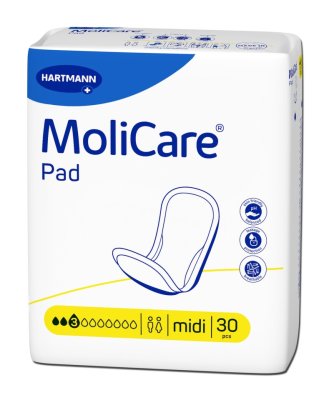 VLOŽKY ABSORPČNÍ MOLICARE PAD 3 KAPKY MIDI 481ML,30KS