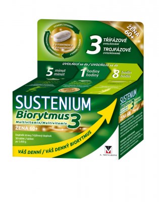 Sustenium Biorytmus 3 multivitamin ŽENA 60+ tbl.30