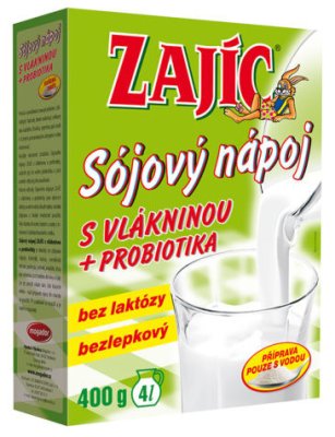 Zajíc Sójový nápoj s vlákninou krabička 400 g