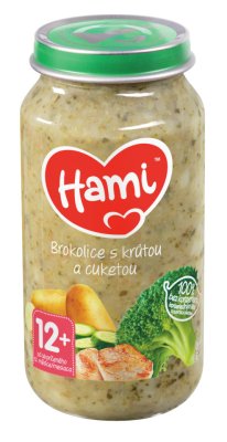 Hami Brokolice s krůtou a cuketou 12+ masozeleninový příkrm 250 g