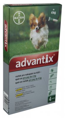 Advantix pro psy spot-on do 4kg 4x0.4ml