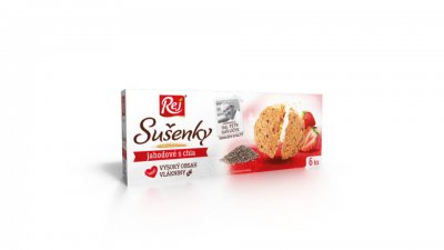 Rej Sušenky grahamové jahodové s chia 120g