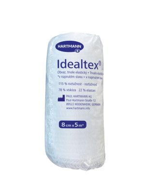 OBINADLO ELASTICKÉ IDEALTEX 8CMX5M,V NAPNUTÉM STAVU,DLOUHÝ TAH,1KS