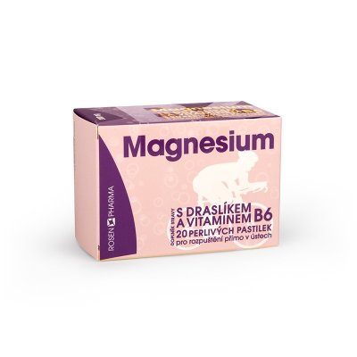 Rosen Magnesium 300 mg 20 perlivých pastilek