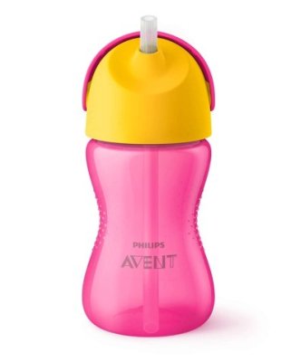 Avent Hrnek s ohebným brčkem 300 ml 1 ks pro dívky