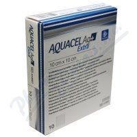 AQUACEL AG+ EXTRA 10X10 CM, KRYTÍ S TECHNOLOGIÍ HYDROFIBER A SE STŘÍ