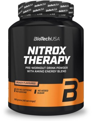 BioTech Nitrox Therapy pre-workout formula broskev 680 g