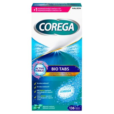 Corega Bio Tabs čistící tablety 136ks
