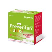 Preventan Junior ovocný mix 90 tablet + dárek