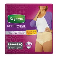 Depend Super pro ženy L natahovací kalhotky 9 ks Depend Super pro ženy L natahovací kalhotky 9 ks