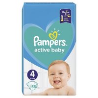 Pampers Active Baby S4 58ks, 9-14 kg