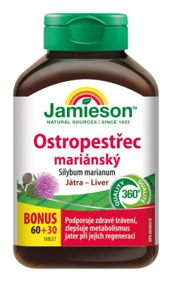 Jamieson Ostropestřec mariánský 90 tablet Jamieson Ostropestřec mariánský 90 tablet