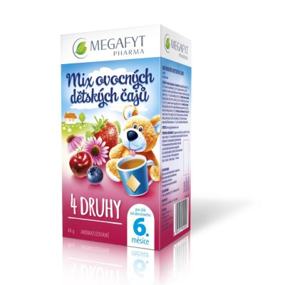 Megafyt MIX ovocných dětských čajů 4 druhy 20x2 g