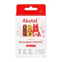 AKUTOL Nanonáplast ChitoFib Dětské balení 15ks