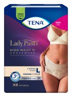 TENA LADY PANTS PLUS CREME LARGE KALHOTKY ABSORPČNÍ NATAHOVACÍ,BOKY 95-130CM,1010ML