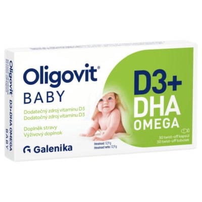 Oligovit Baby D3+DHA omega tob.30 Galenika