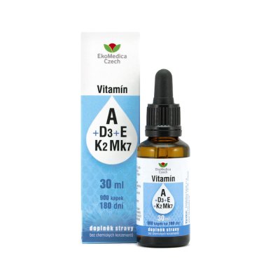 Vitamín A+D3+E+K2 Mk7 sprej 30ml EkoMedica