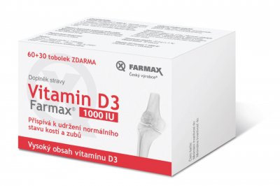 Farmax Vitamin D3 1000IU 90 kapslí