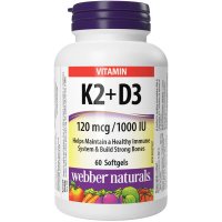 Webber Naturals K2+D3 120 mcg / 1000 IU 60 tob