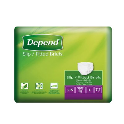 Depend Slip Super Plus L inkontinenční plenkové kalhotky 15 ks Depend Slip Super Plus L inkontinenční plenkové kalhotky 15 ks