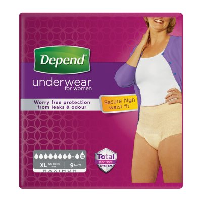 Inkontineční kalhotky DEPEND Maximum XL pro ženy 9ks