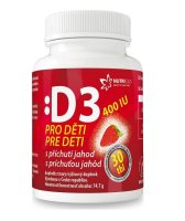 Nutricius Vitamín D3 400 IU pro děti s příchutí jahod 90 tablet