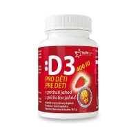 Nutricius Vitamín D3 400 IU pro děti s příchutí jahod 30 tablet