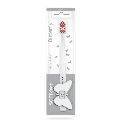 SOFTdent Butterfly zubní kartáček SOFT 1ks
