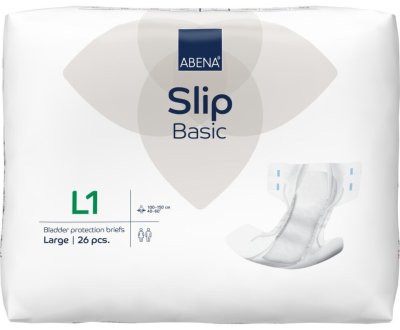 ABENA SLIP BASIC L1 KALHOTKY ABSORPČNÍ, BOKY 100-150CM, 2300ML, 26KS