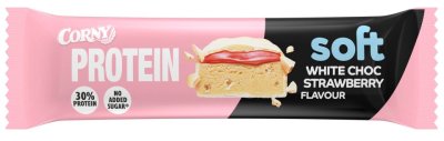 CORNY PROTEIN soft Bílá čokoláda-jahoda 45g