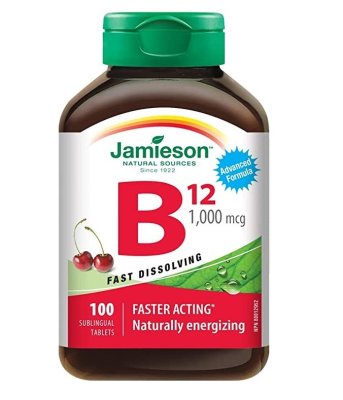 Jamieson Vitamin B12 1000 mcg třešeň 100 tablet