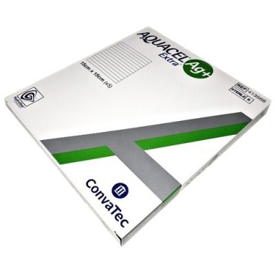 AQUACEL AG+ EXTRA 15X15 CM, KRYTÍ S TECHNOLOGIÍ HYDROFIBER A SE STŘÍ AQUACEL AG+ EXTRA 15X15 CM, KRYTÍ S TECHNOLOGIÍ HYDROFIBER A SE STŘÍ