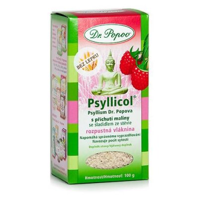 Dr. Popov Psyllicol s příchutí maliny 100 g