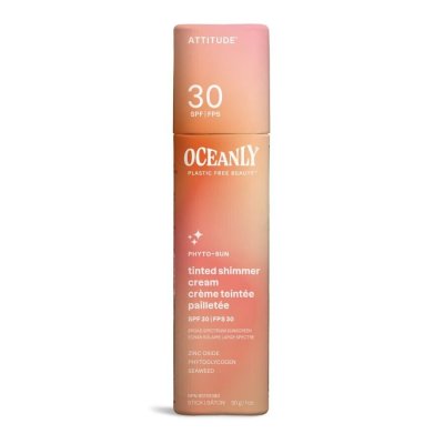 ATTITUDE Oceanly Tónující třpytivý krém SPF30 30g
